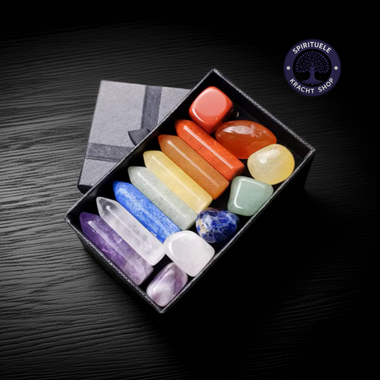 14 Chakra Edelstenen met Geschenkdoos