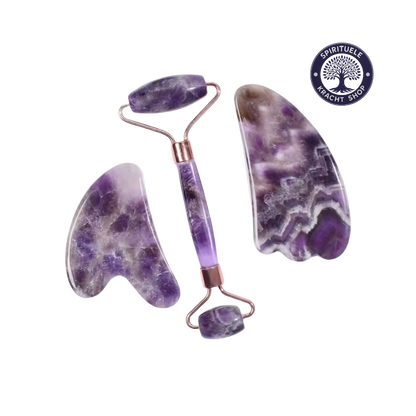 Amethist Gezichtsroller & Gua Sha Set