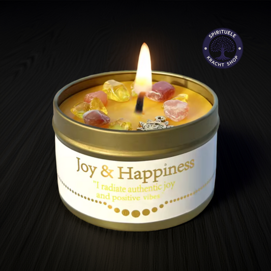 Citrien & Zonnesteen Kristallen Rituele Kaars