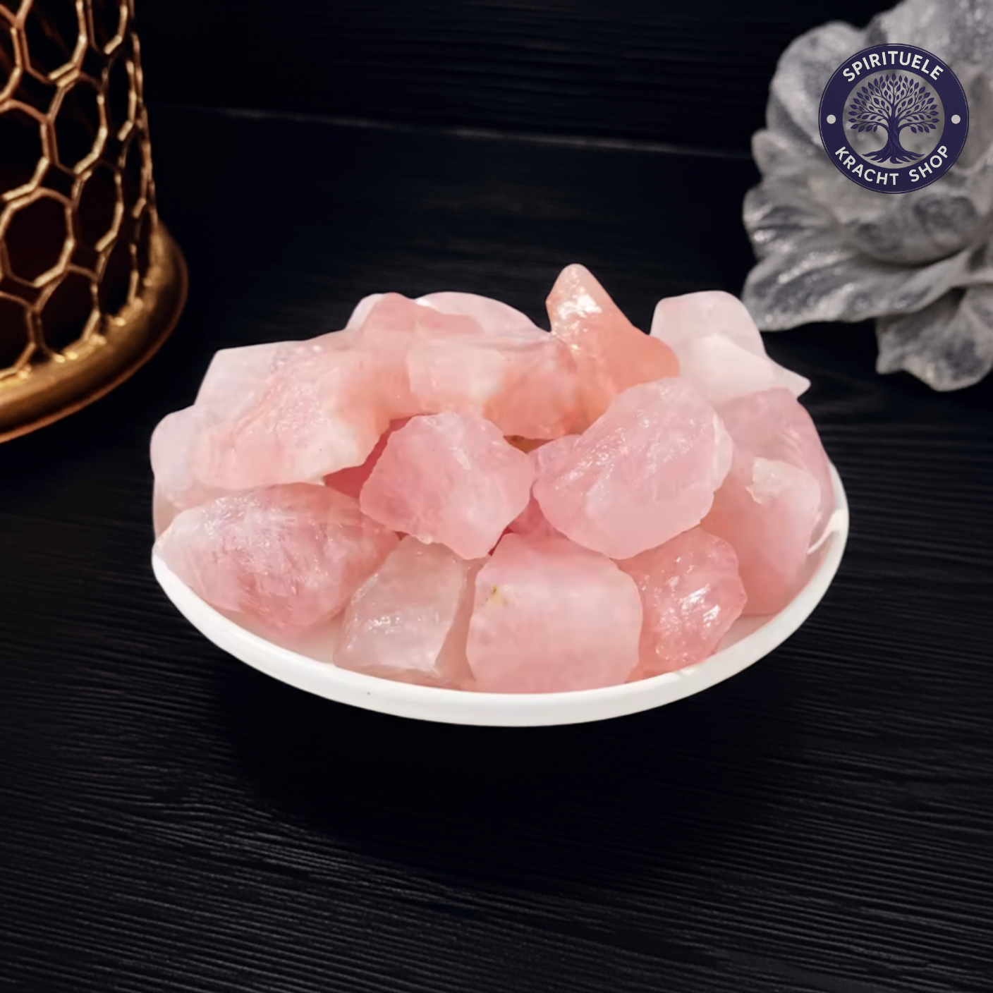 Ruwe Rozenkwarts Edelstenen